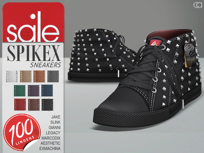 Second Life Marketplace - [CA] PROMO SPIKEX SNEAKERS GENTS